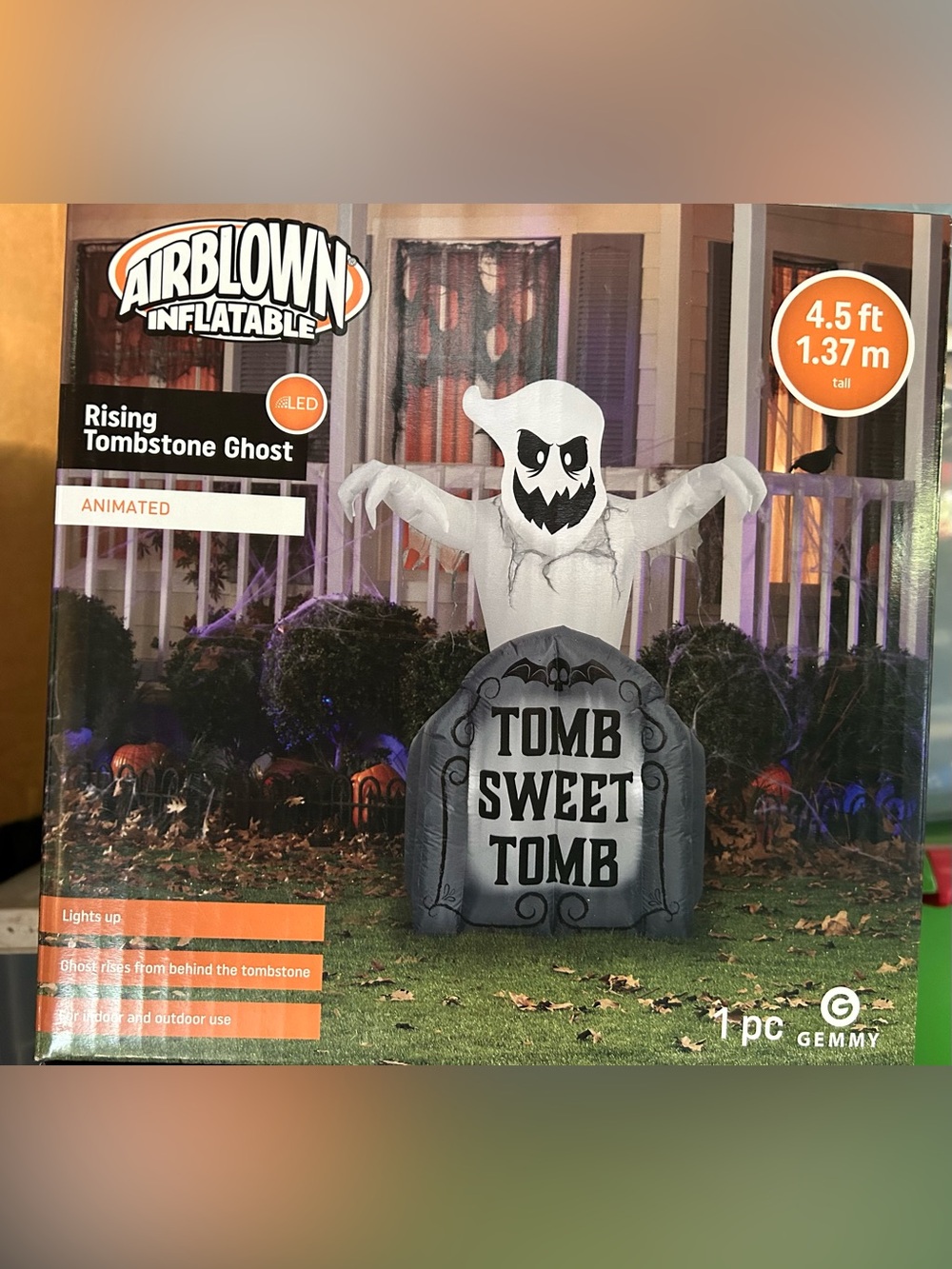 New Animated Rising Tombstone Ghost Halloween Inflatable